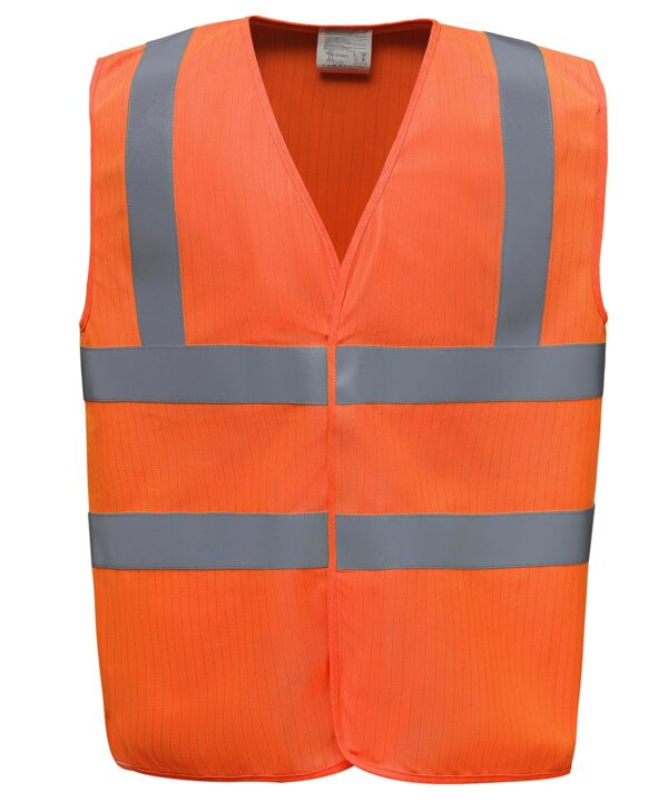 Yoko Hi-vis flame-retardant anti-static waistcoat (HVW100ASFR)